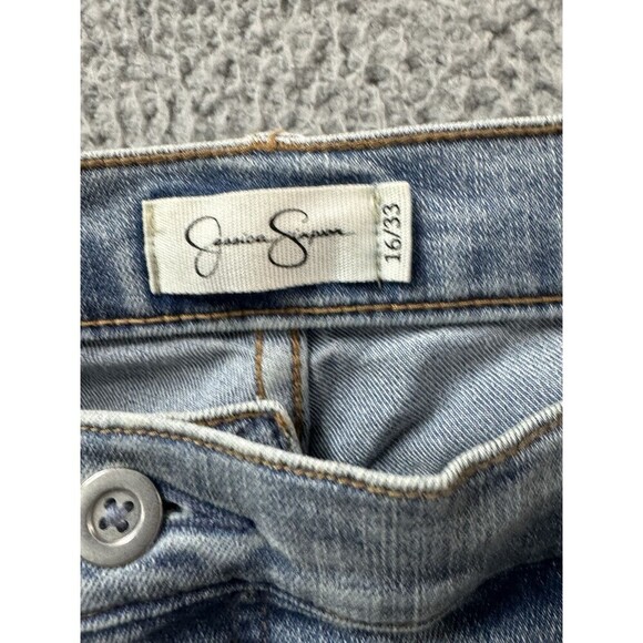 Jessica Simpson Jeans Wonens 16/33 Blue Cargo Wide Leg Dance The Night A… - Picture 3 of 14